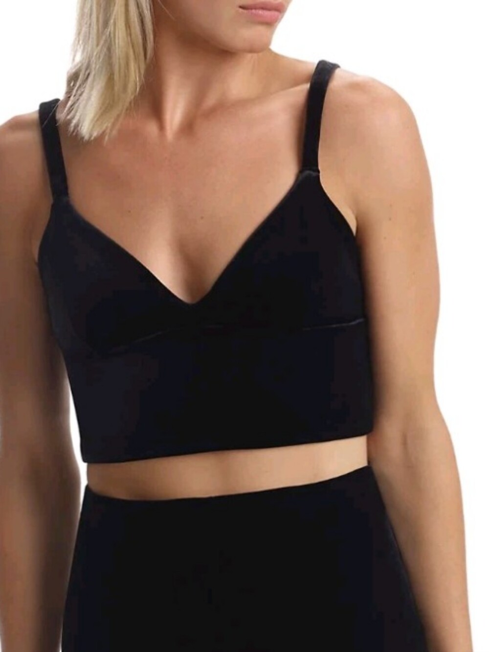 Commando Black Longline Velvet Bralette